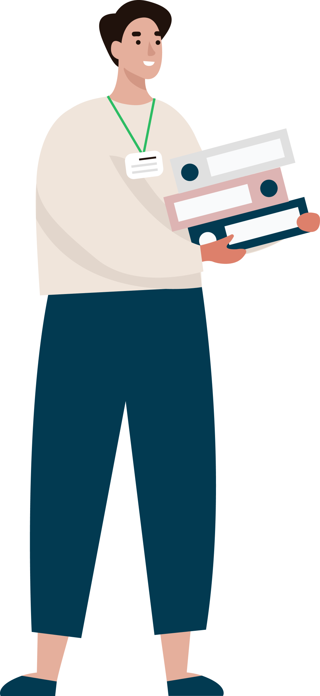 Person Carrying Files Illustration Person Carrying Files Illustration